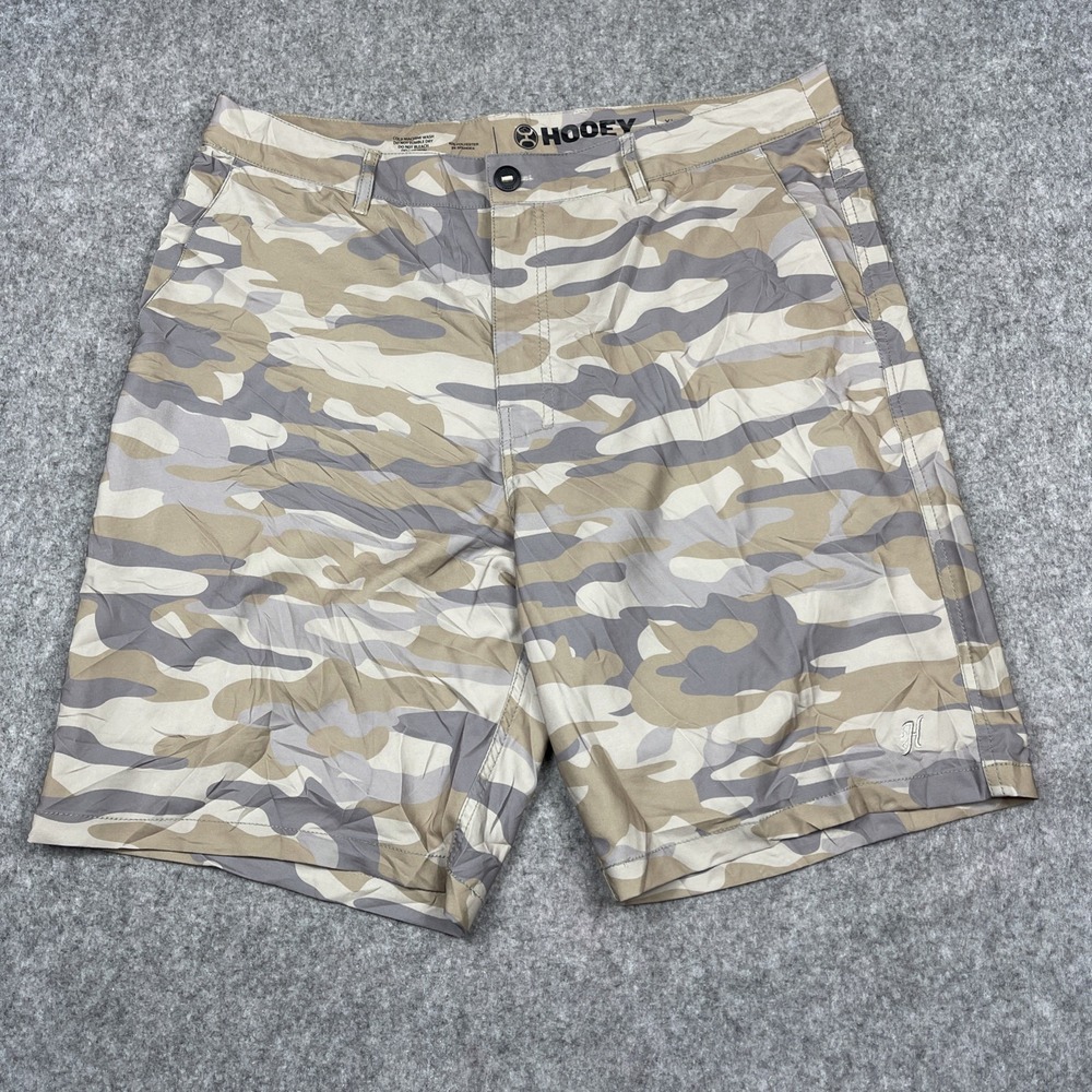 Hooey Shorts Mens XL Camo Stretch‎ Lightweight Outdoor Hiking Western 9"